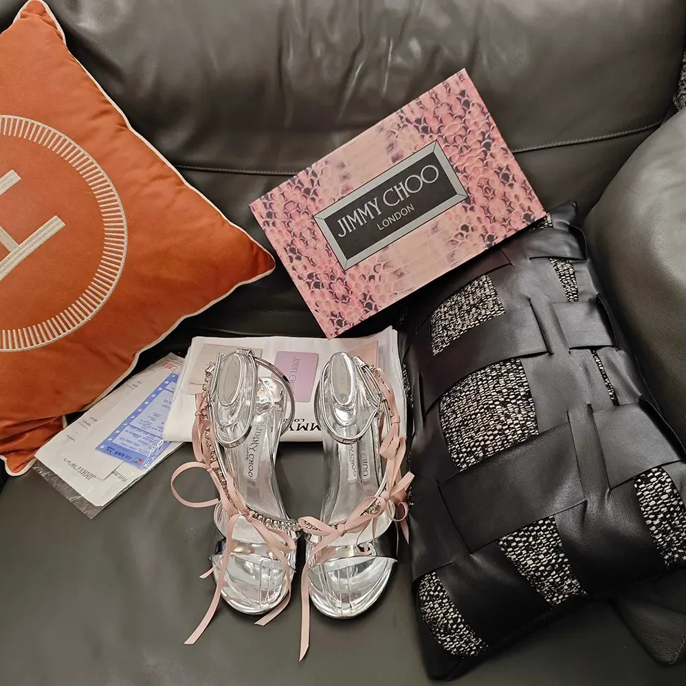Jimmy Choo Lula 100mm Silver and Macaron Liquid Metal Leather Sandals for Women Jimmy Choo Lula 100mm Silver and Macaron Liquid Metal Leather Sandals for Women