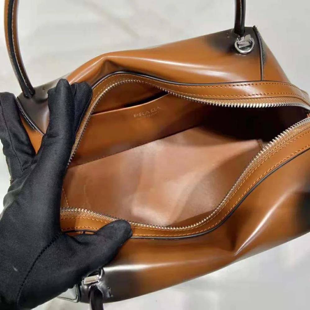 Prada Medium Brushed Leather Prada Supernova Handbag for Women in Brown Prada Medium Brushed Leather Prada Supernova Handbag for Women in Brown