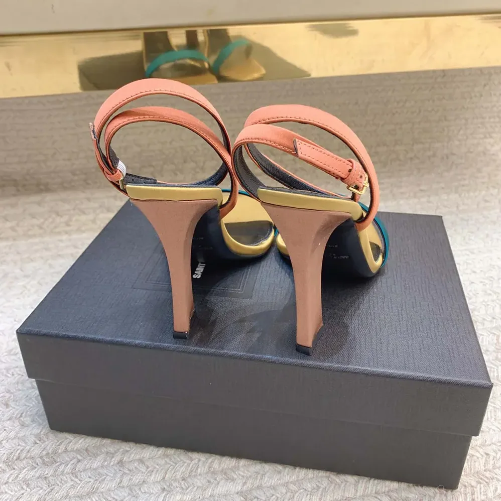 Saint Laurent YSL Dominique Sandals in Satin Crepe for Women Saint Laurent YSL Dominique Sandals in Satin Crepe for Women