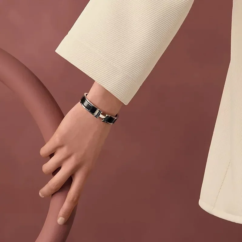 Hermes Clic H Bracelet Noir