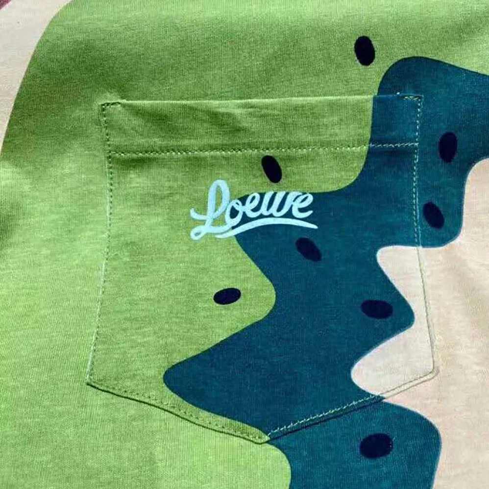 Loewe Kiwi T-shirt in Cotton for Women in Green Loewe Kiwi T-shirt in Cotton for Women in Green