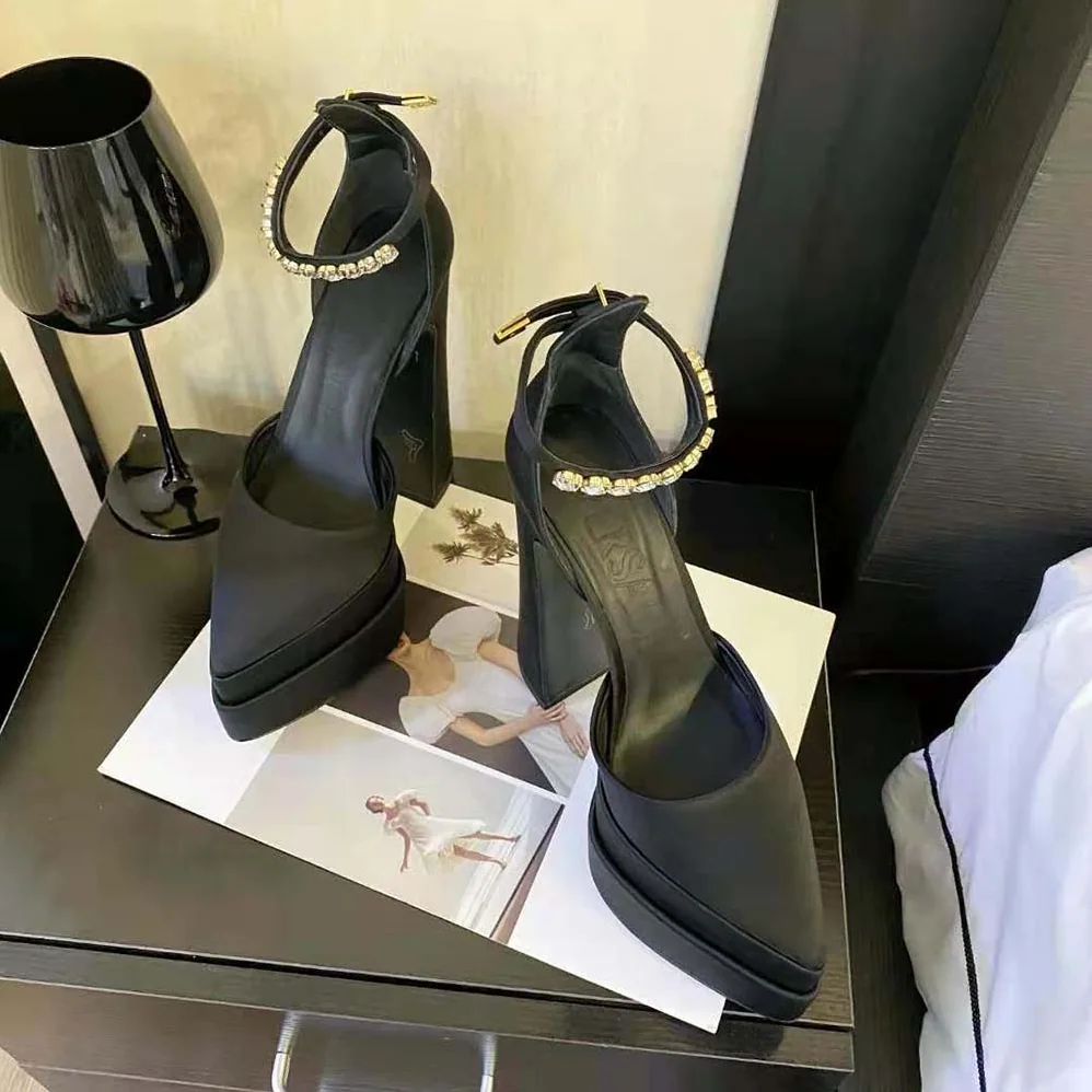 Versace Aevitas Pointy Platform Pumps in 16cm Heel Height for Women