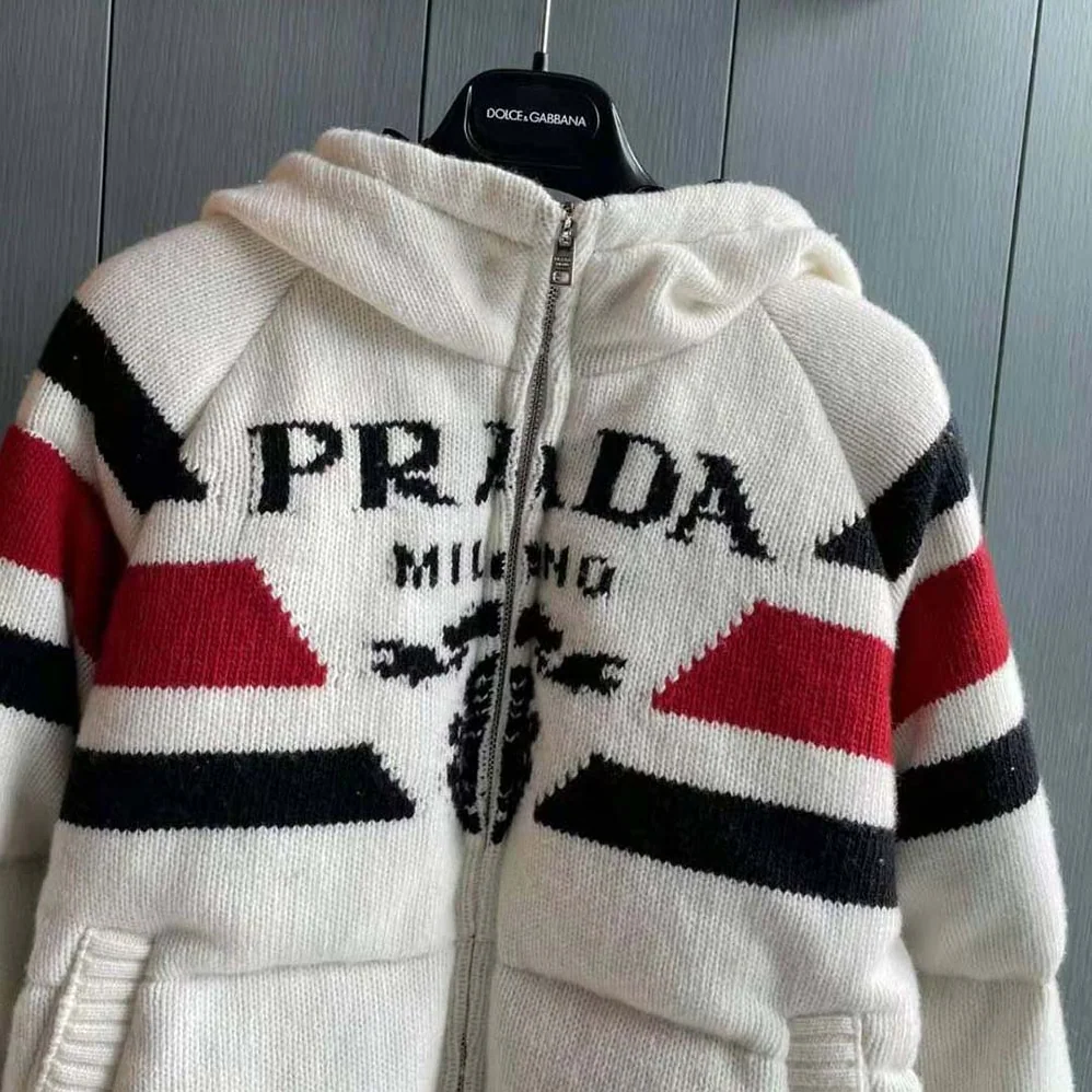 Prada Sporty Soul Cashmere Down Jacket for Women in White