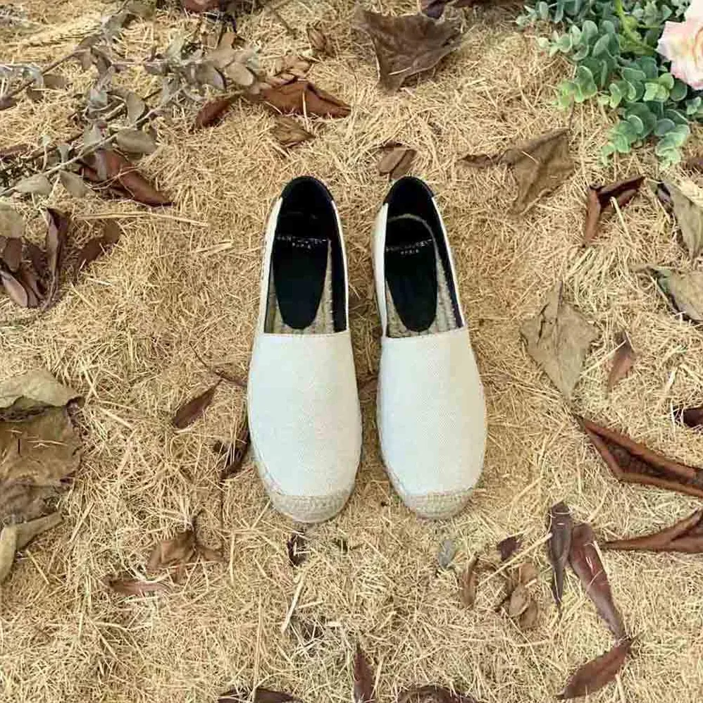 Saint Laurent YSL Saint Laurent Embroidered Espadrilles in Canvas for Women Saint Laurent YSL Saint Laurent Embroidered Espadrilles in Canvas for Women