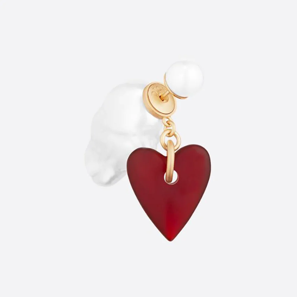 Dior Clair D Lune Brooch White Resin Pearls and White Crystals for Women