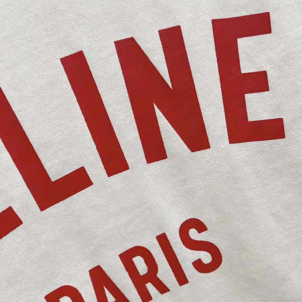 Celine Paris Boxy T-shirt in Cotton Jersey for Men in Red Celine Paris Boxy T-shirt in Cotton Jersey for Men in Red