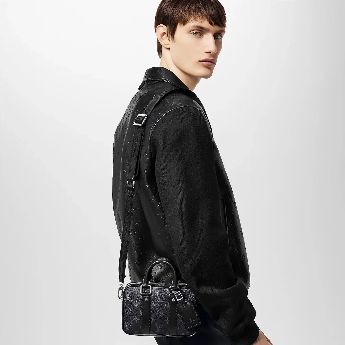 Louis Vuitton Nano Porte Documents Voyage Bag Black / Louis Vuitton Nano Porte Documents Voyage Bag Black /