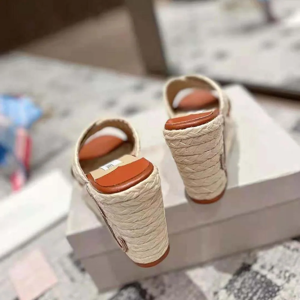 Jimmy Choo Dovina 100 Natural Raffia Wedge Mules with JC Monogram for Women