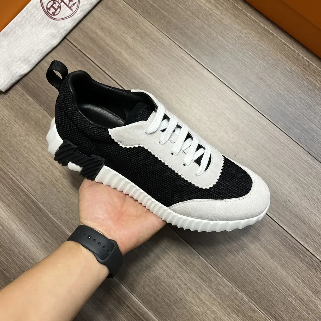 Hermes Bouncing Sneakers Black And White Hermes Bouncing Sneakers Black And White