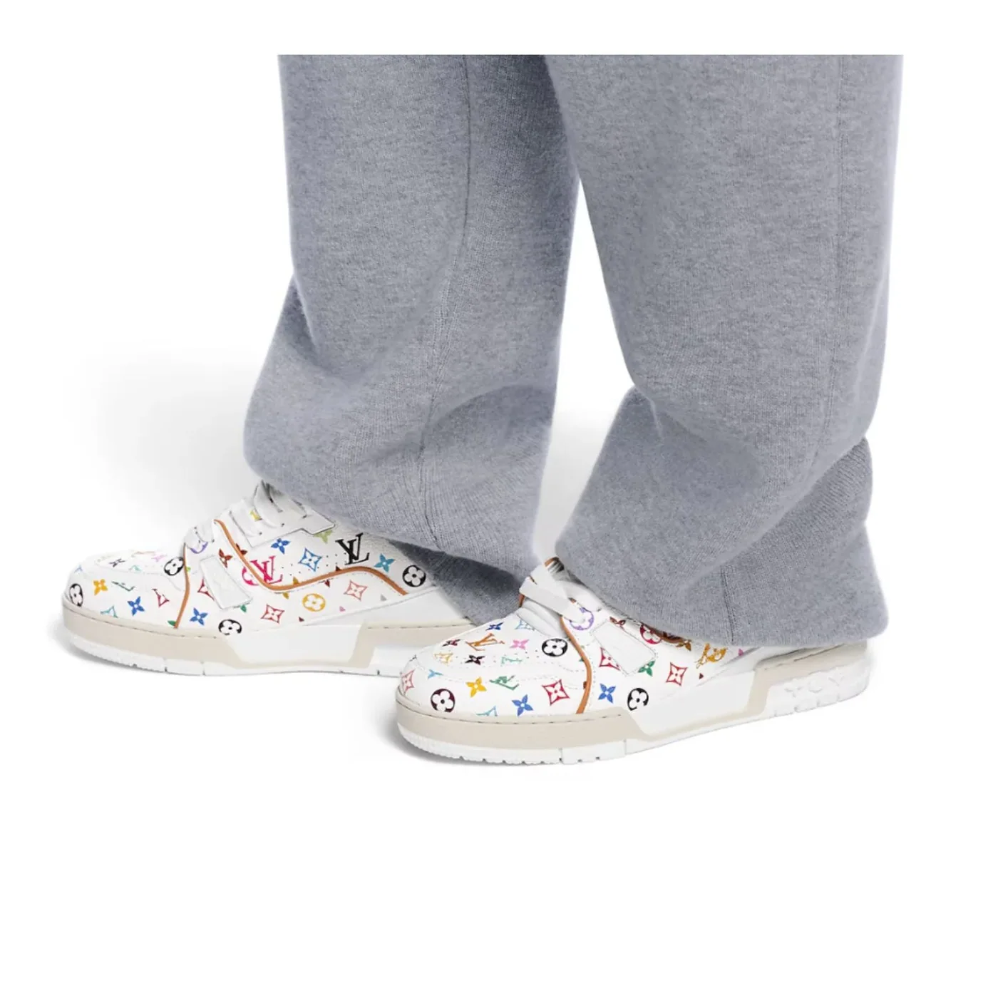 Louis Vuitton LV x TM LV Trainer Sneaker Multicolored Blanc - 1AGZDN Louis Vuitton LV x TM LV Trainer Sneaker Multicolored Blanc - 1AGZDN