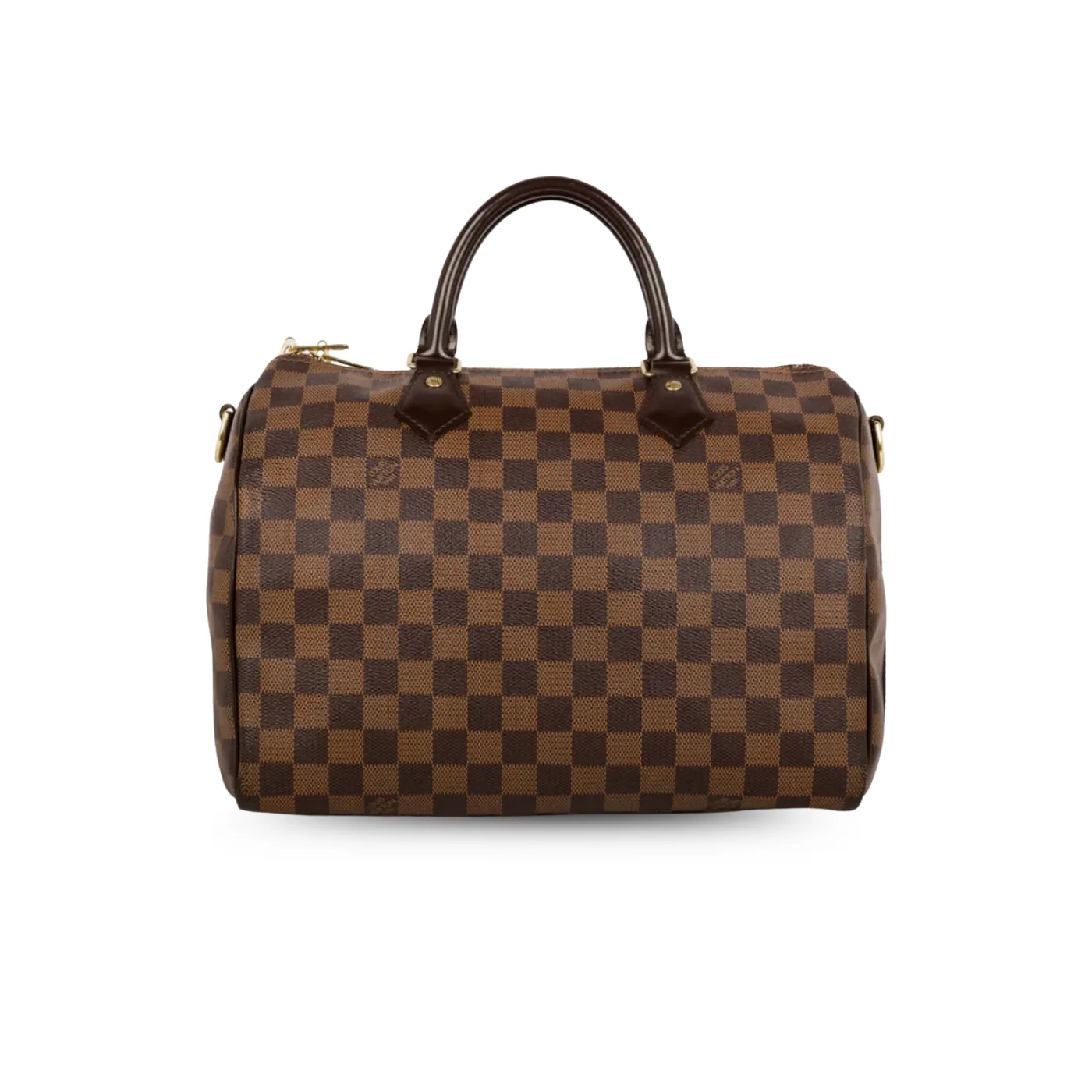 Louis Vuitton Speedy 30 Top Handle Bag / Brown Damier Ebene Canvas Gold Hardware