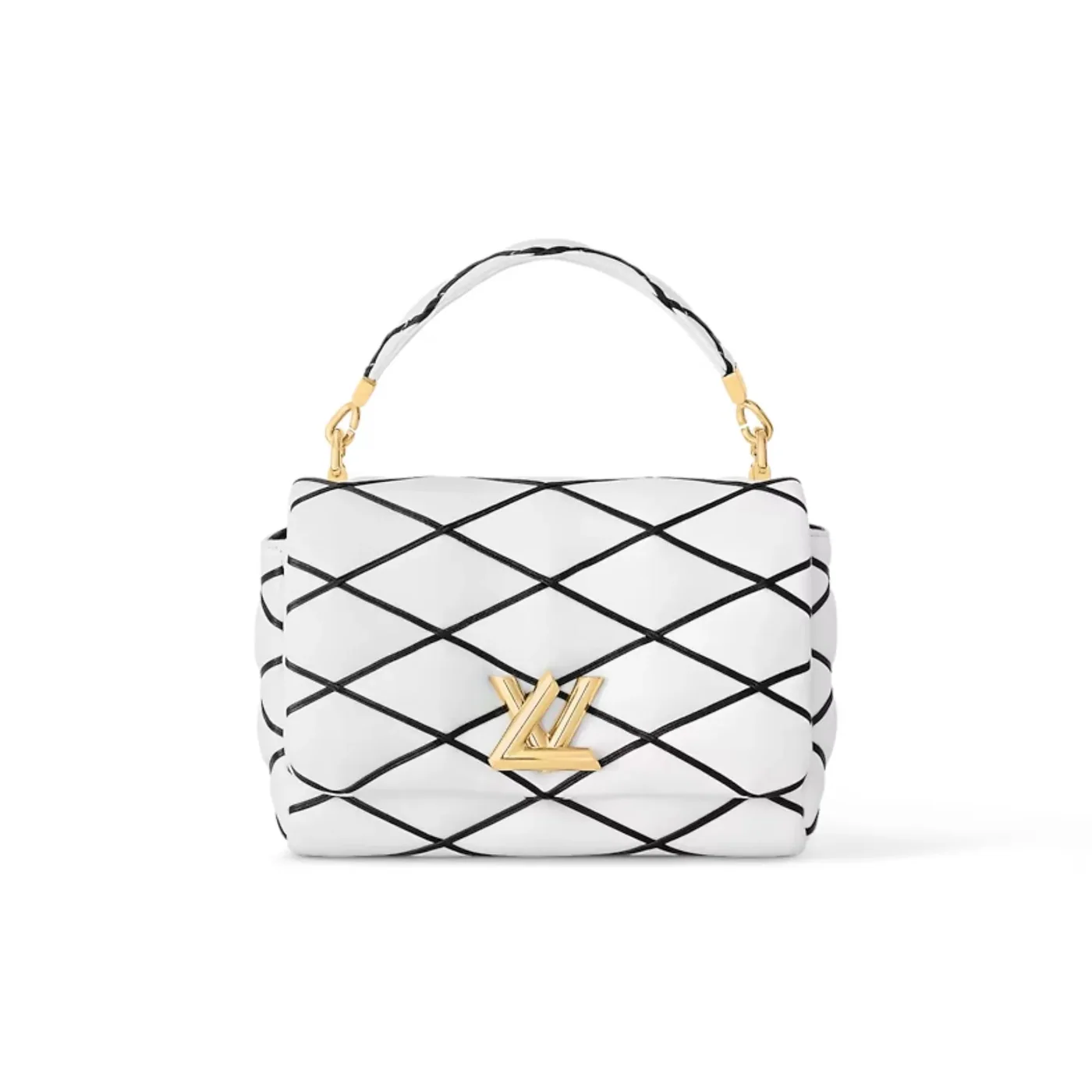 Louis Vuitton GO- White/ Black Bag - 9.1 Inches/ Louis Vuitton GO- White/ Black Bag - 9.1 Inches/