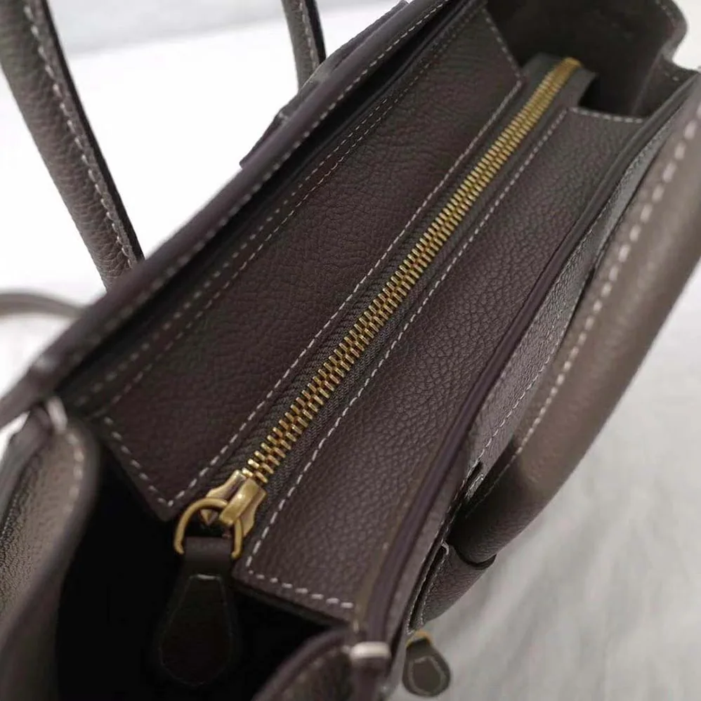 Celine Nano Luggage Bag in Drummed Calfskin for Women in Brown