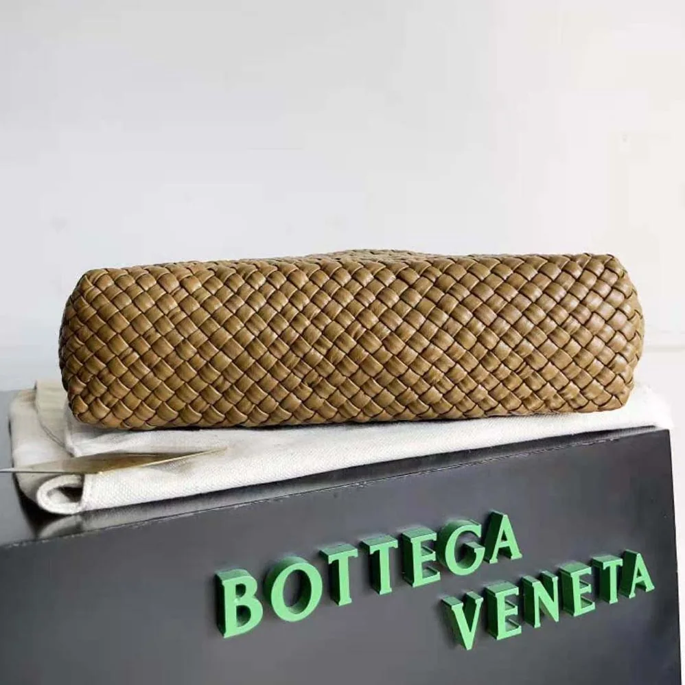 Bottega Veneta Tosca Shoulder Bag with Metallic Sphere Closure Woven for Women in Brown