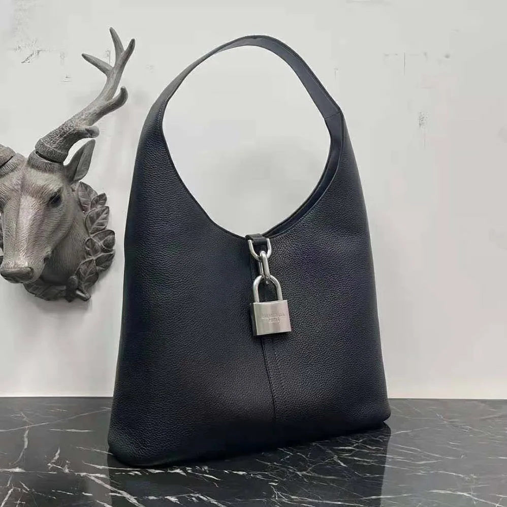 Balenciaga Locker Medium North-South Hobo Bag in Black for Women