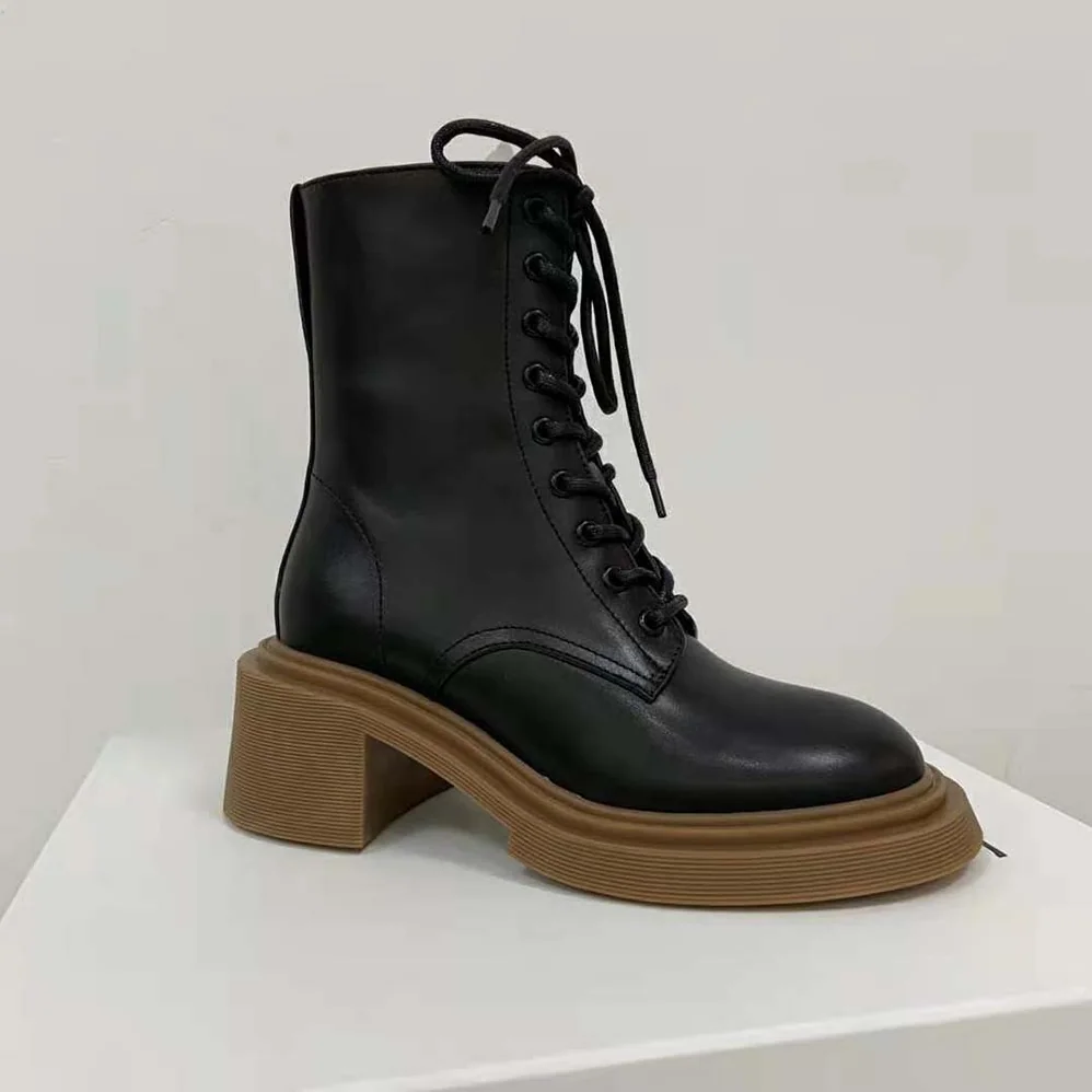 Loewe Combat Boot in Calfskin for Women in Black