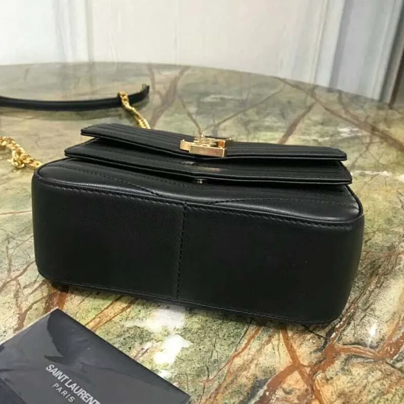 Saint Laurent YSL Sulpice Small in Matelasse Leather for Women in Black Saint Laurent YSL Sulpice Small in Matelasse Leather for Women in Black