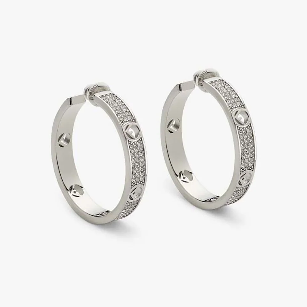 Fendi F Is Fendi Earrings Silver for Women in coloured Fendi F Is Fendi Earrings Silver for Women in coloured