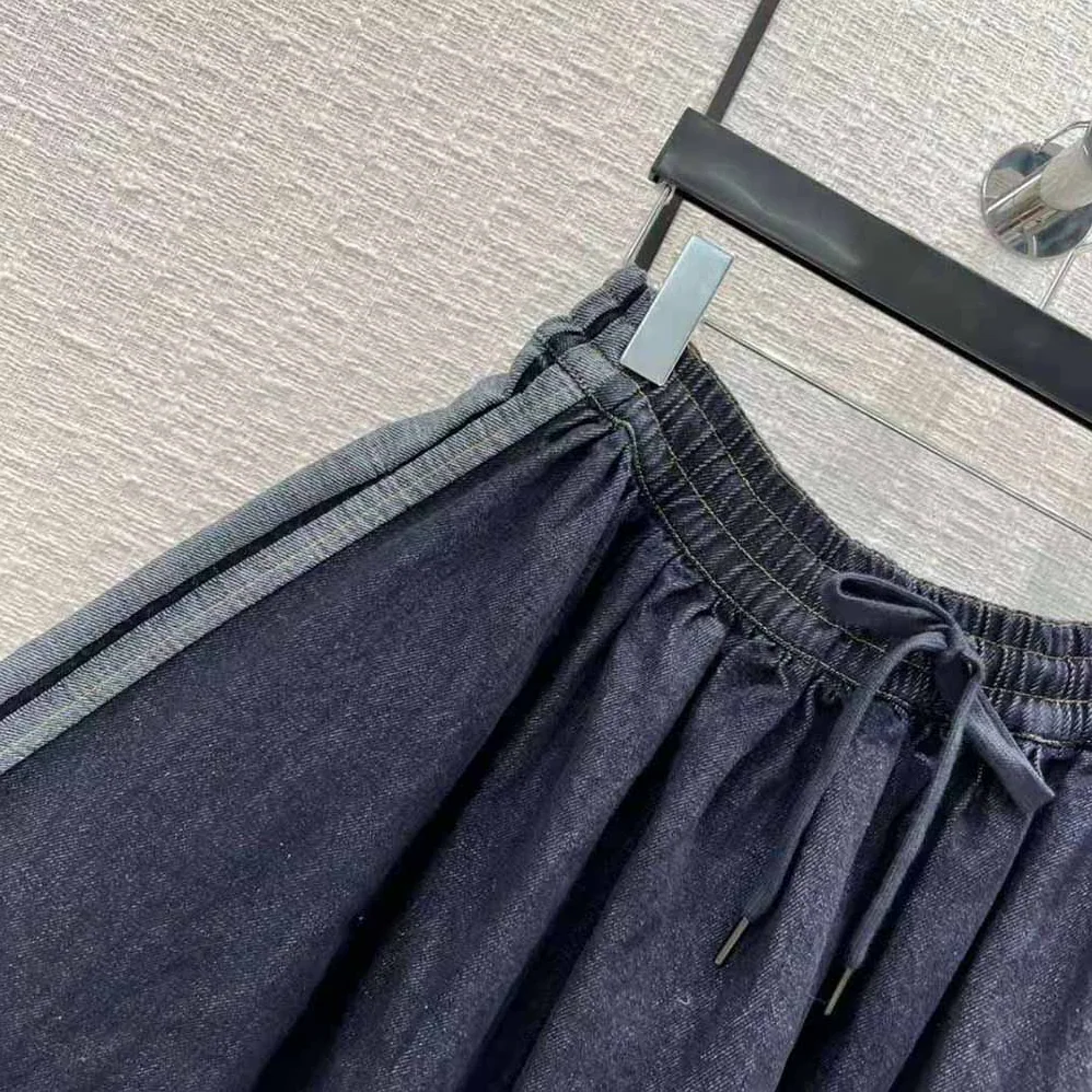Dior Denim Couture Mid-Length Skirt Deep Blue Lightweight Cotton Denim for Women Dior Denim Couture Mid-Length Skirt Deep Blue Lightweight Cotton Denim for Women