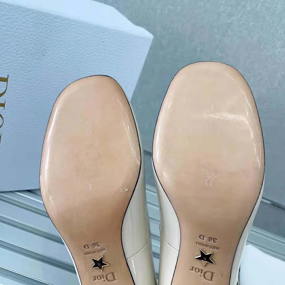 Dior Aime Dior Ballerina Pump White Patent Calfskin for Women Dior Aime Dior Ballerina Pump White Patent Calfskin for Women