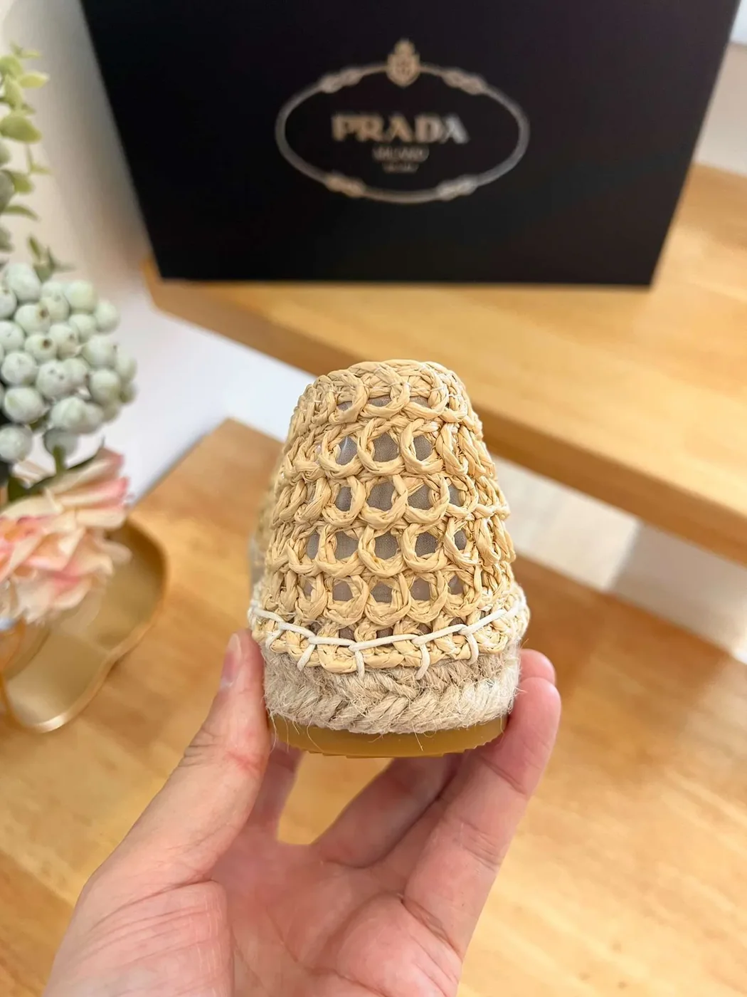 Prada Crochet Espadrilles Beige 1S055N_3LLQ_F0018_F_020