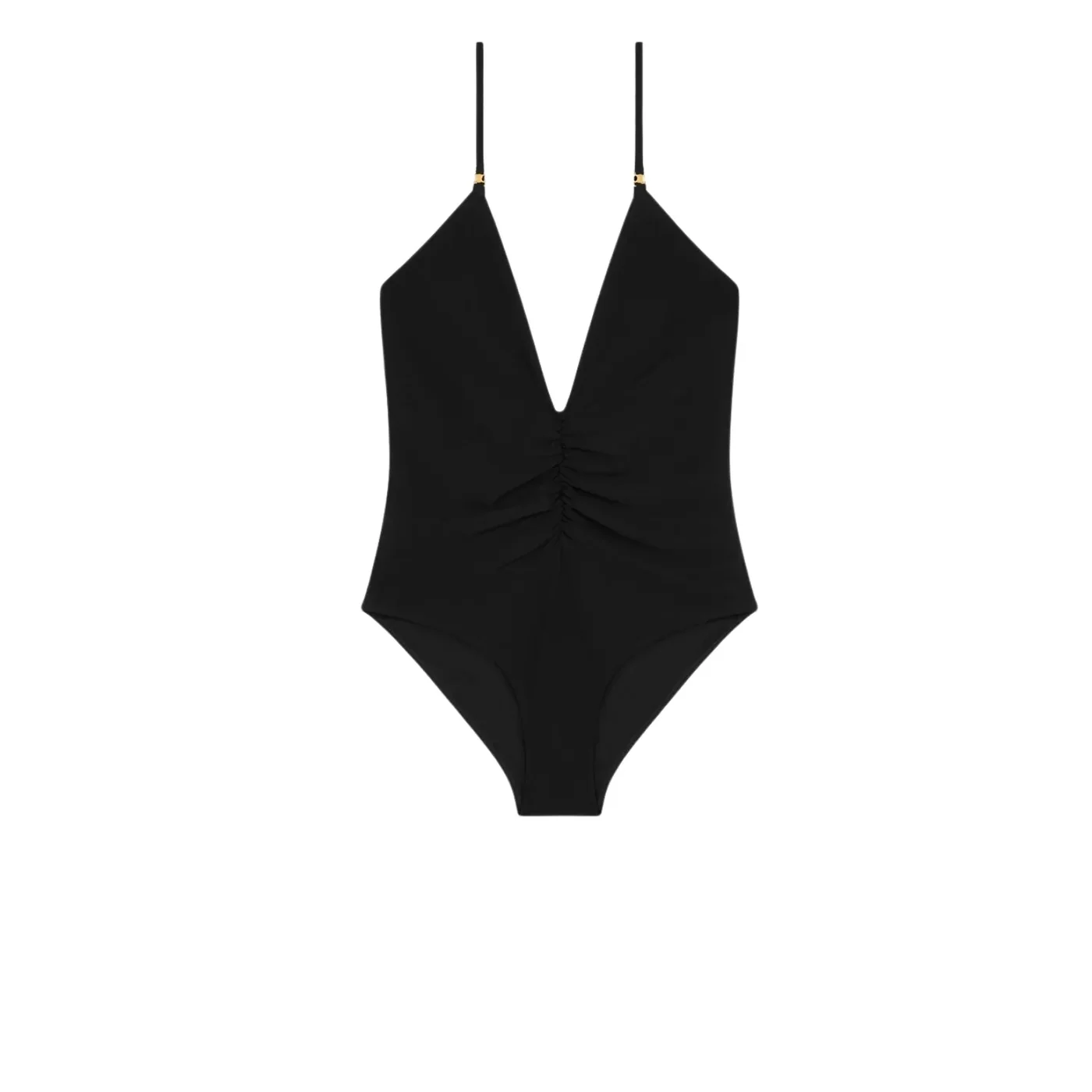 Celine Gathered Swimsuit Black .38NO