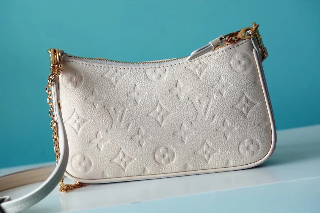 Louis Vuitton Easy Pouch On Strap Monogram Empreinte Crème White / LV
