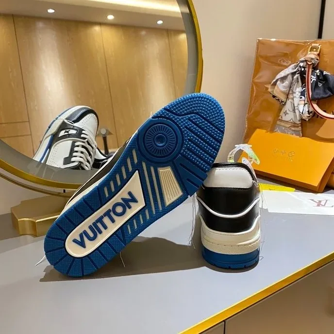 Louis Vuitton Trainer Sneaker Black in White Virgil Abloh Louis Vuitton Trainer Sneaker Black in White Virgil Abloh