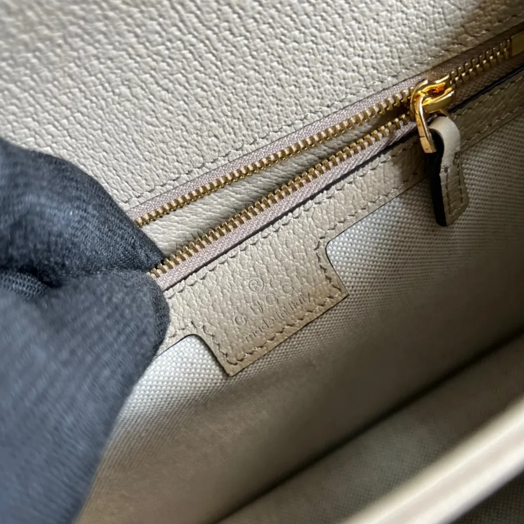 Gucci Ophidia Small GG Top Handle Bag Beige
