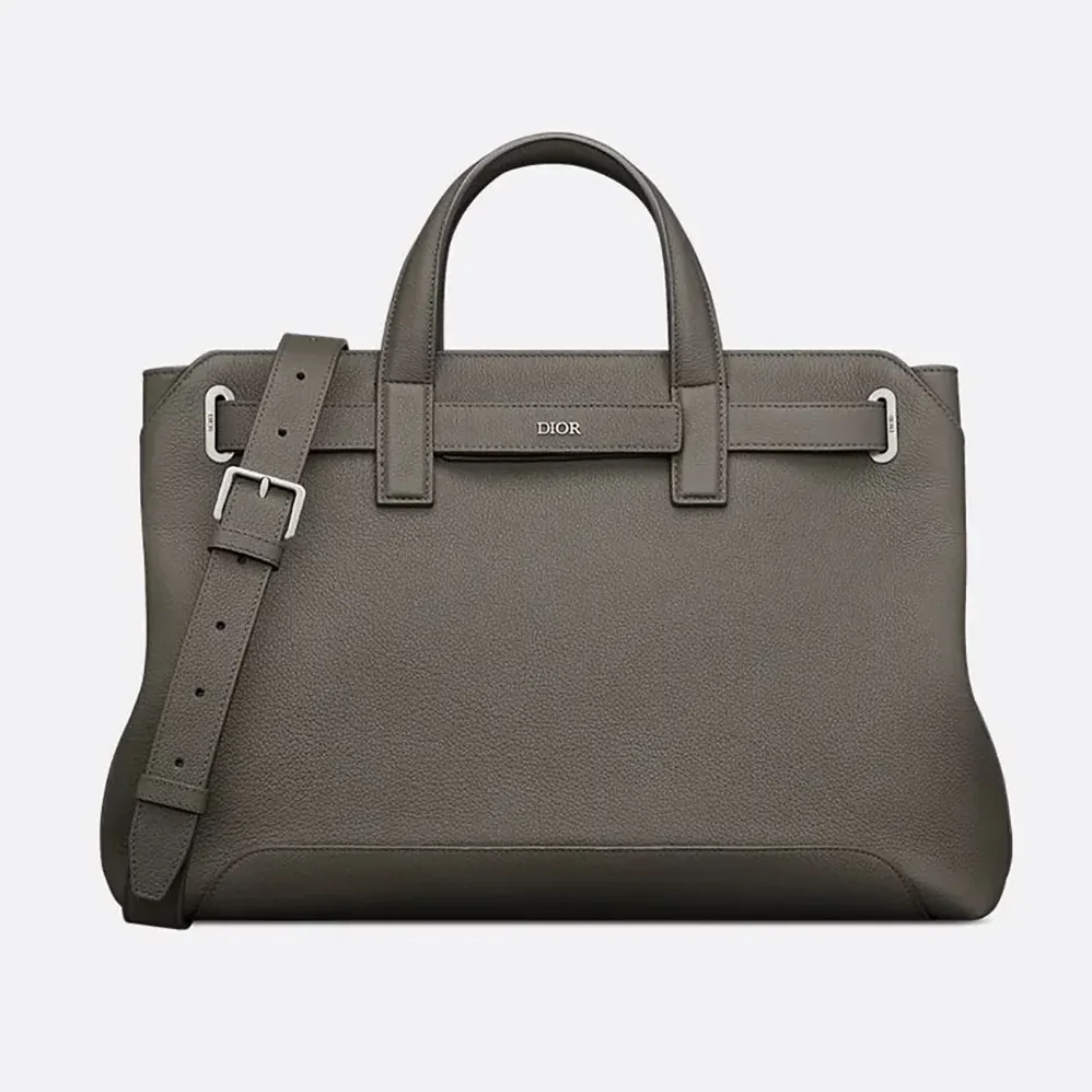 Dior Medium Dior Normandie Tote Bag Gray Dior Icons Calfskin for Men Dior Medium Dior Normandie Tote Bag Gray Dior Icons Calfskin for Men