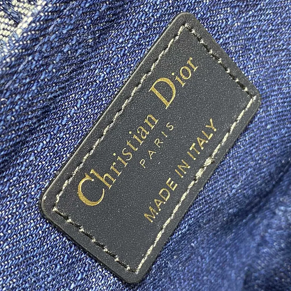 Dior Saddle Bag with Strap Blue Denim Dior Oblique Jacquard for Women