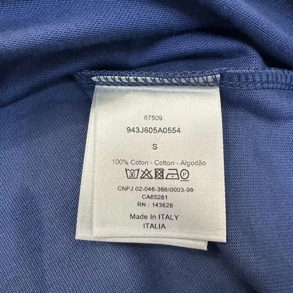 Dior CD Icon T-Shirt Relaxed Fit Navy Cotton Jersey for Men