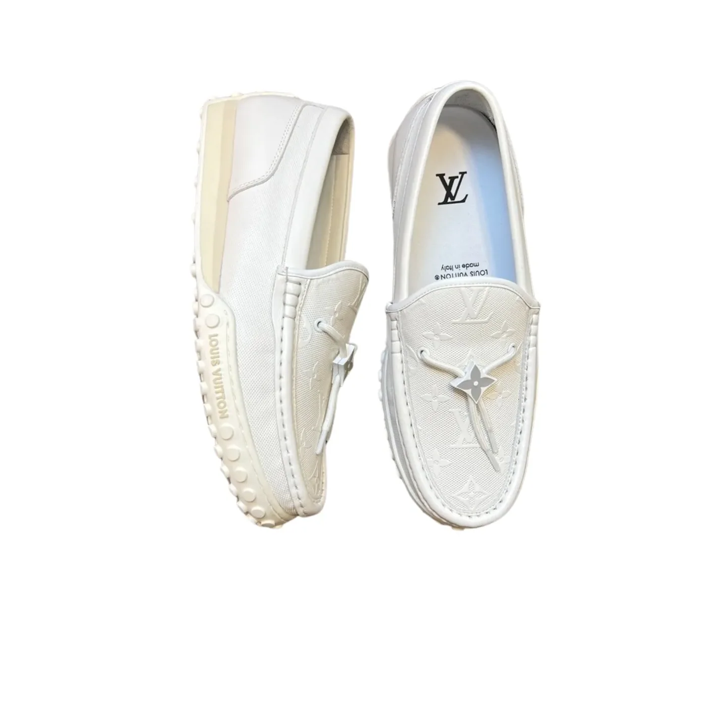Louis Vuitton LV Racer Moccasin White Louis Vuitton LV Racer Moccasin White