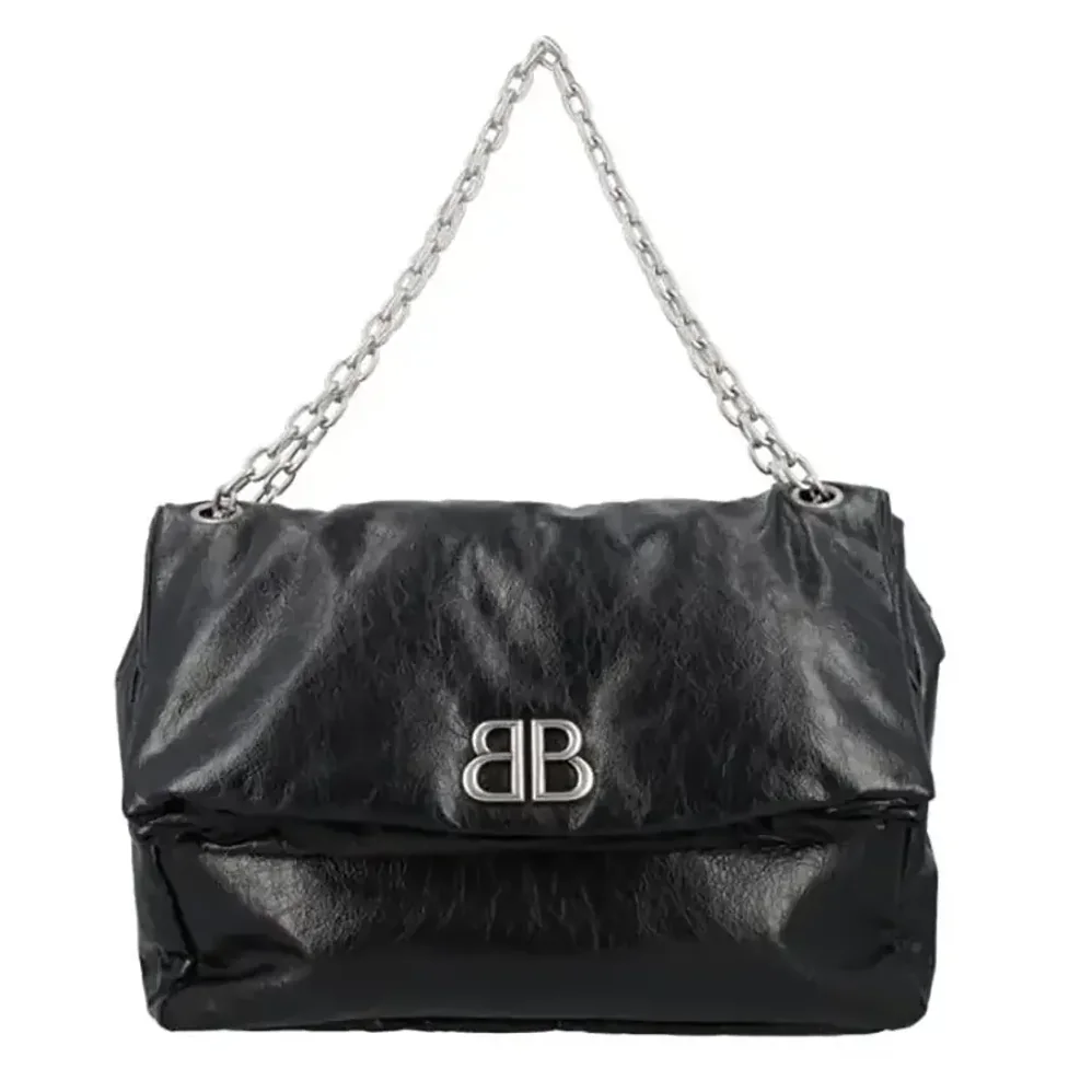 Balenciaga Monaco Large Chain Bag for Women in Black Balenciaga Monaco Large Chain Bag for Women in Black