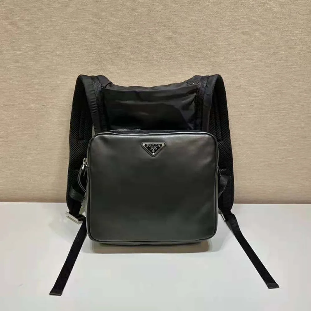 Prada Leather Backpack with Hood for Women in Black Prada Leather Backpack with Hood for Women in Black