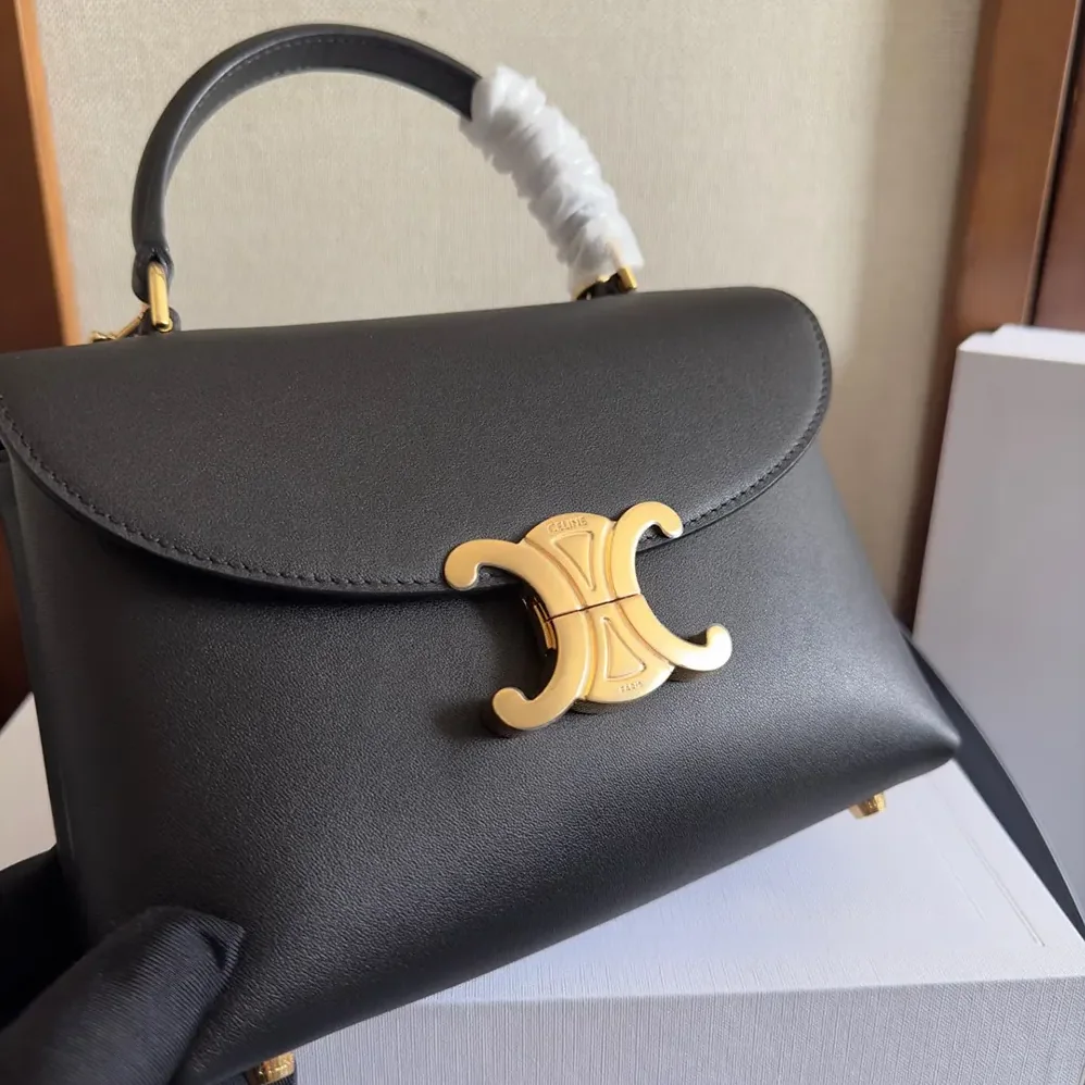 Celine Teen Nino Bag in Smooth Satinated Calfskin for Women in Black