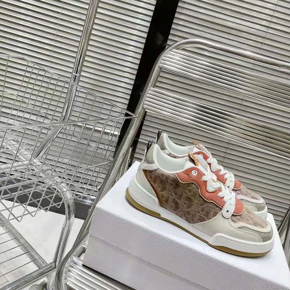 Dior One Sneaker Beige Multicolor Calfskin and Suede Calfskin with Dior Oblique Motif for Women