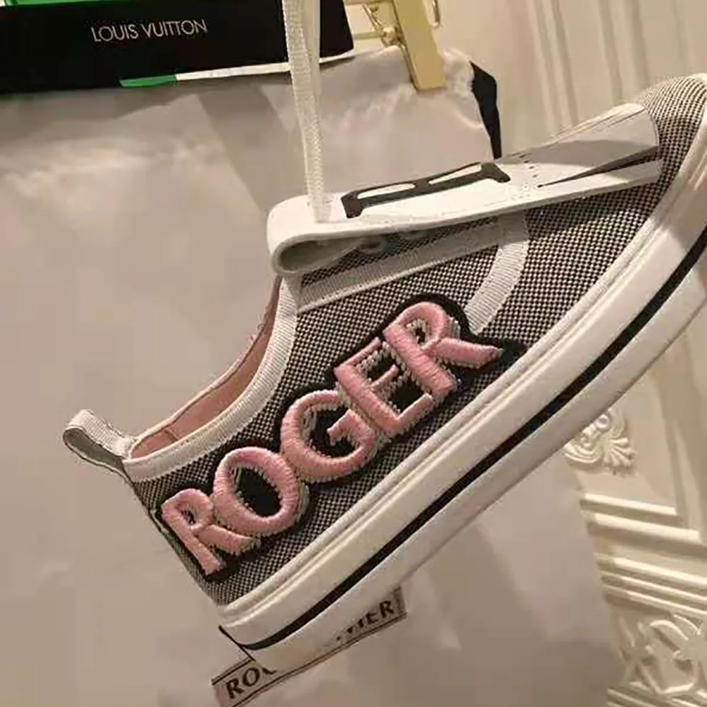 Roger Vivier Call Me Vivier Patch Sneakers for Women in Silver