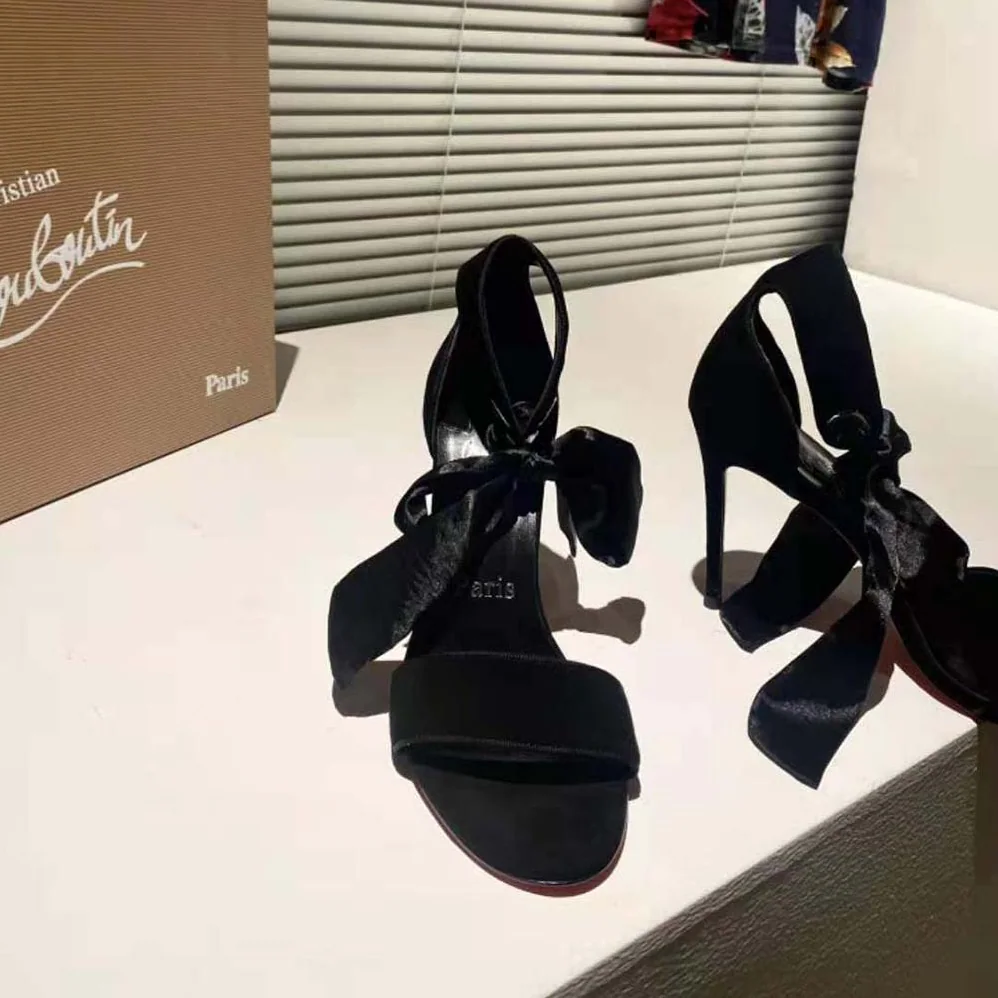 Christian Louboutin Torrida 100 mm Heel Height for Women in Black Christian Louboutin Torrida 100 mm Heel Height for Women in Black