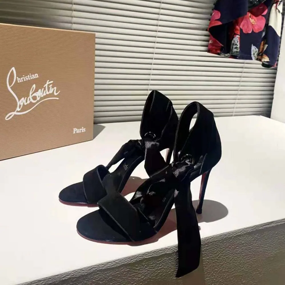 Christian Louboutin Torrida 100 mm Heel Height for Women in Black Christian Louboutin Torrida 100 mm Heel Height for Women in Black