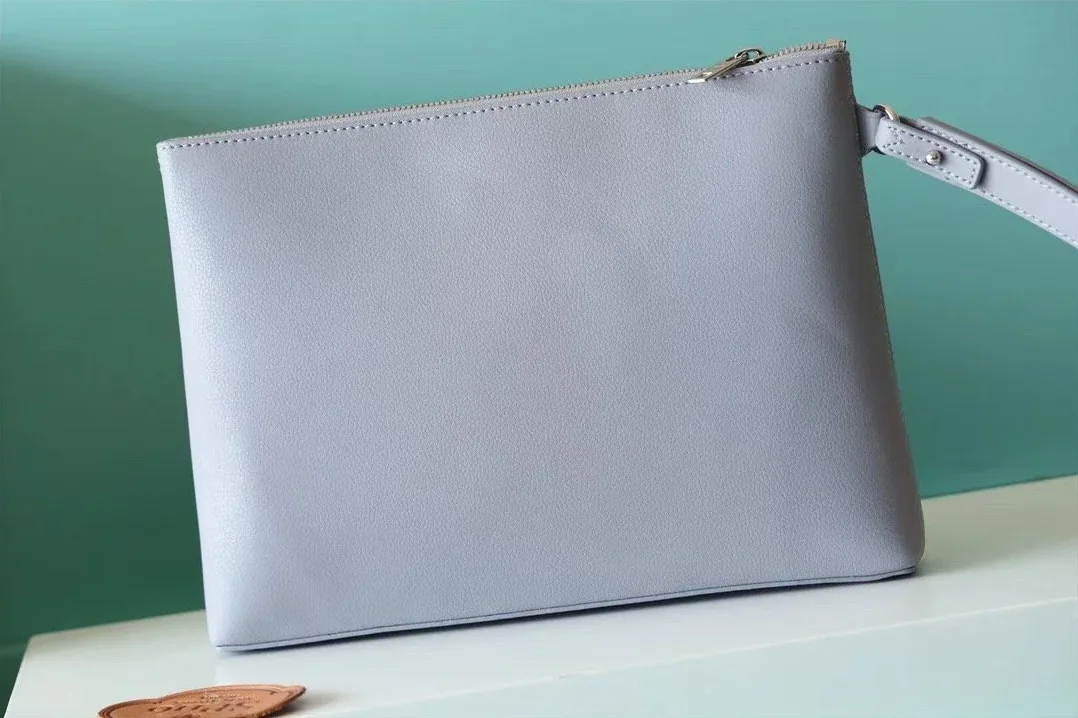 Louis Vuitton Pochette Ipad Clutch & Pouch in Blue Aerogram Silver Hardware