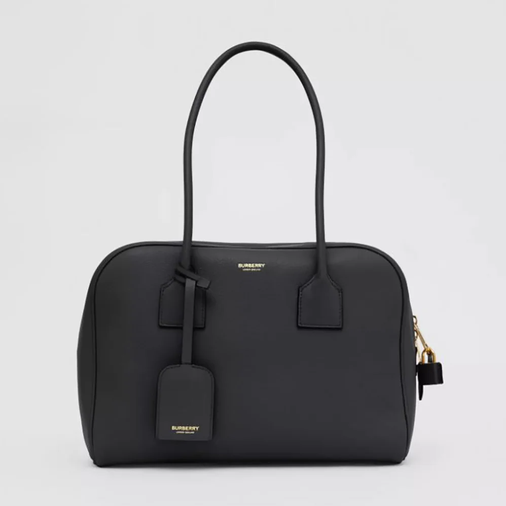 Burberry Medium Leather Half Cube Bag for Women in Black Burberry Medium Leather Half Cube Bag for Women in Black