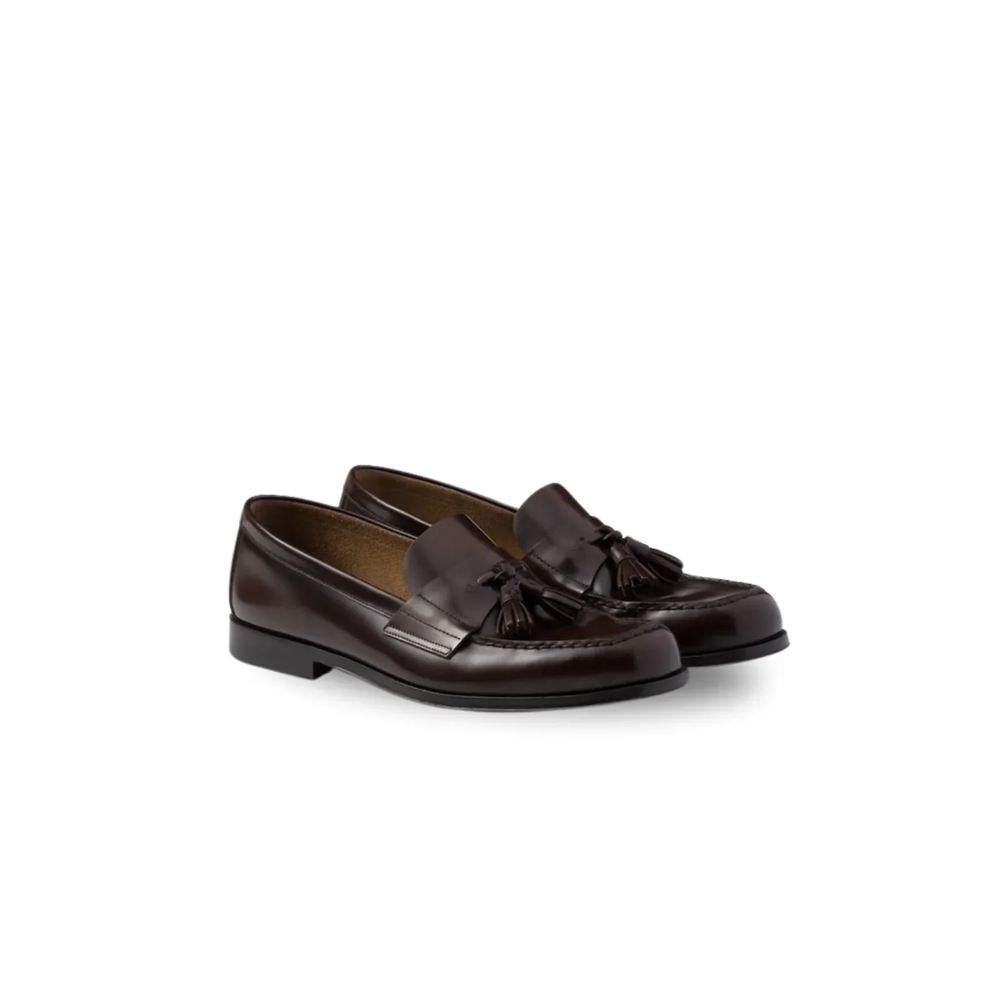 Prada Brushed Leather Loafers Sienna 2DB214_055_F0038_F_C000 Prada Brushed Leather Loafers Sienna 2DB214_055_F0038_F_C000