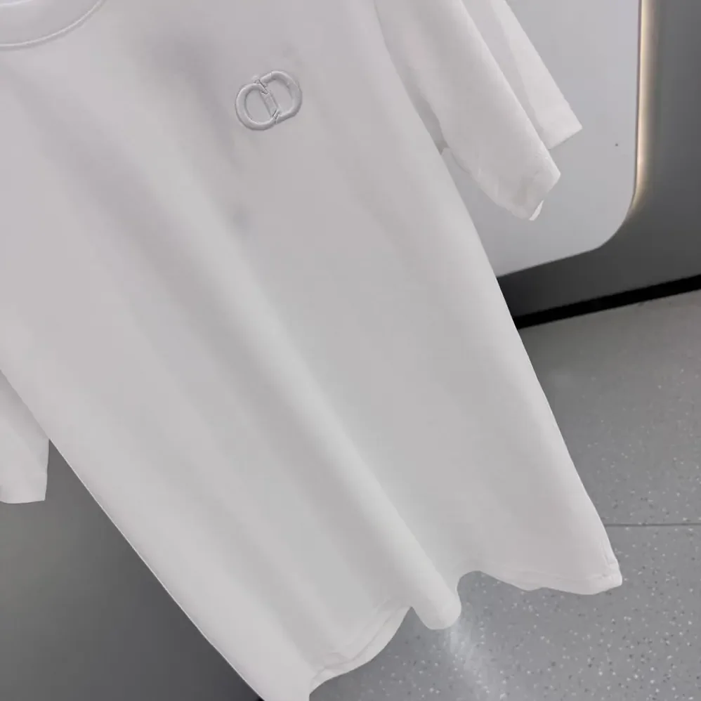 Dior CD Icon T-Shirt Regular Fit White Cotton Jersey for Men