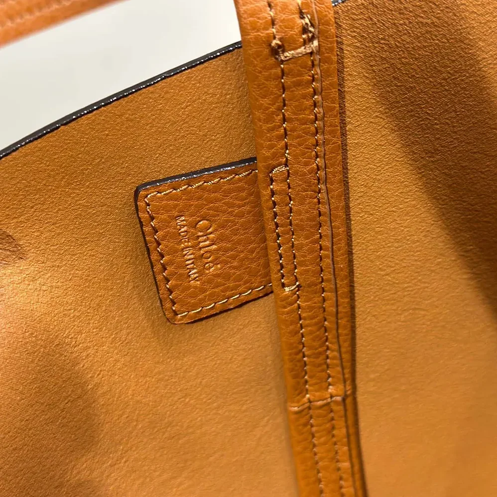 Chloe Chloé Spin Tote Bag in Grained Leather for Women in Brown Chloe Chloé Spin Tote Bag in Grained Leather for Women in Brown