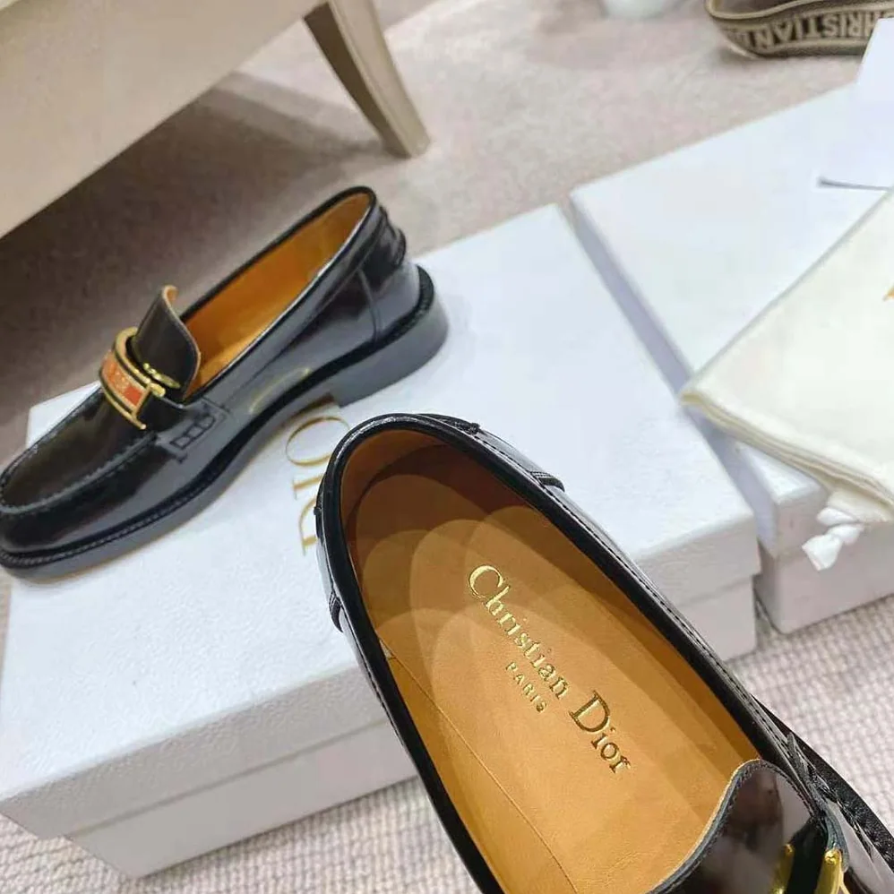 Dior Code Loafer Black Brushed Calfskin for Women