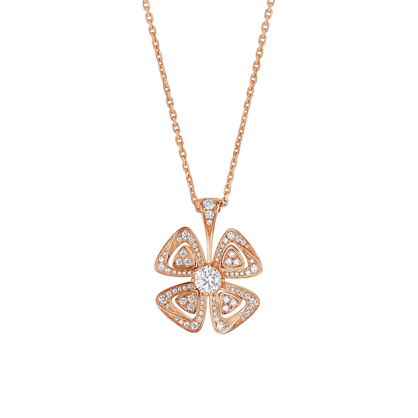 Bvlgari Fiorever 18 KT Rose Gold Necklace for Women Bvlgari Fiorever 18 KT Rose Gold Necklace for Women