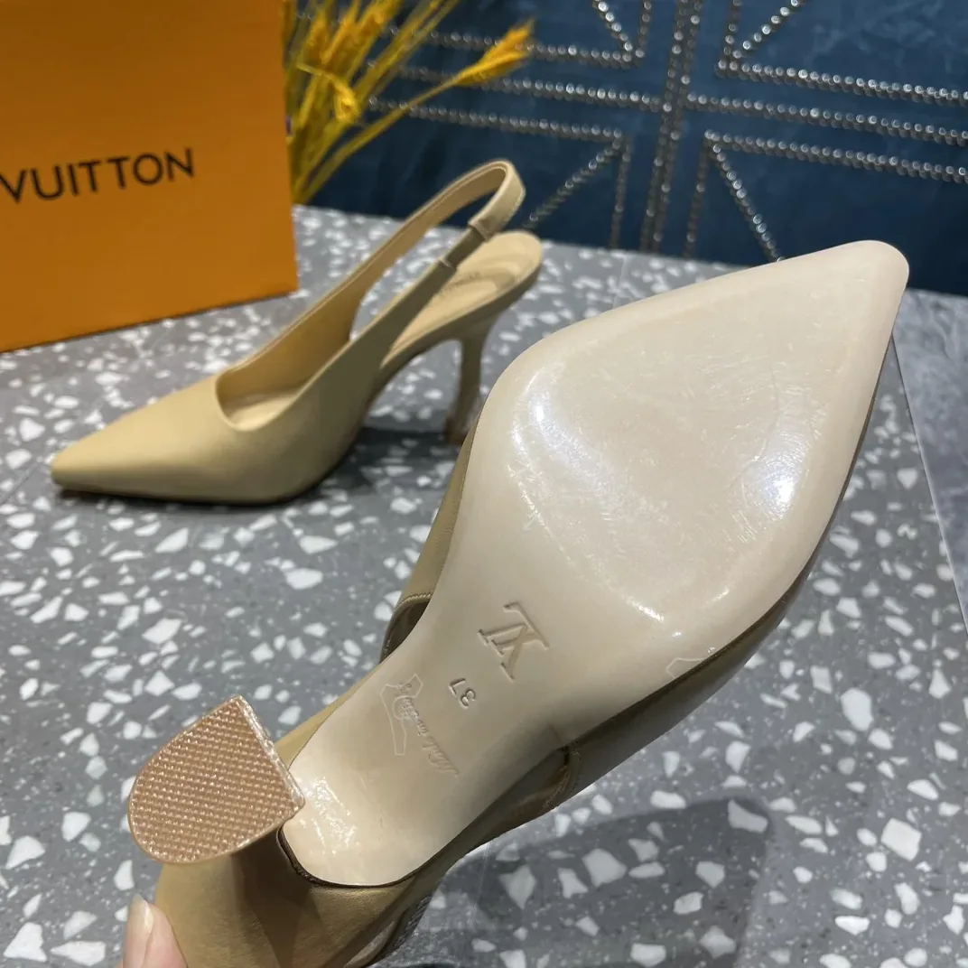 Louis Vuitton Sparkle Slingback Pump Beige