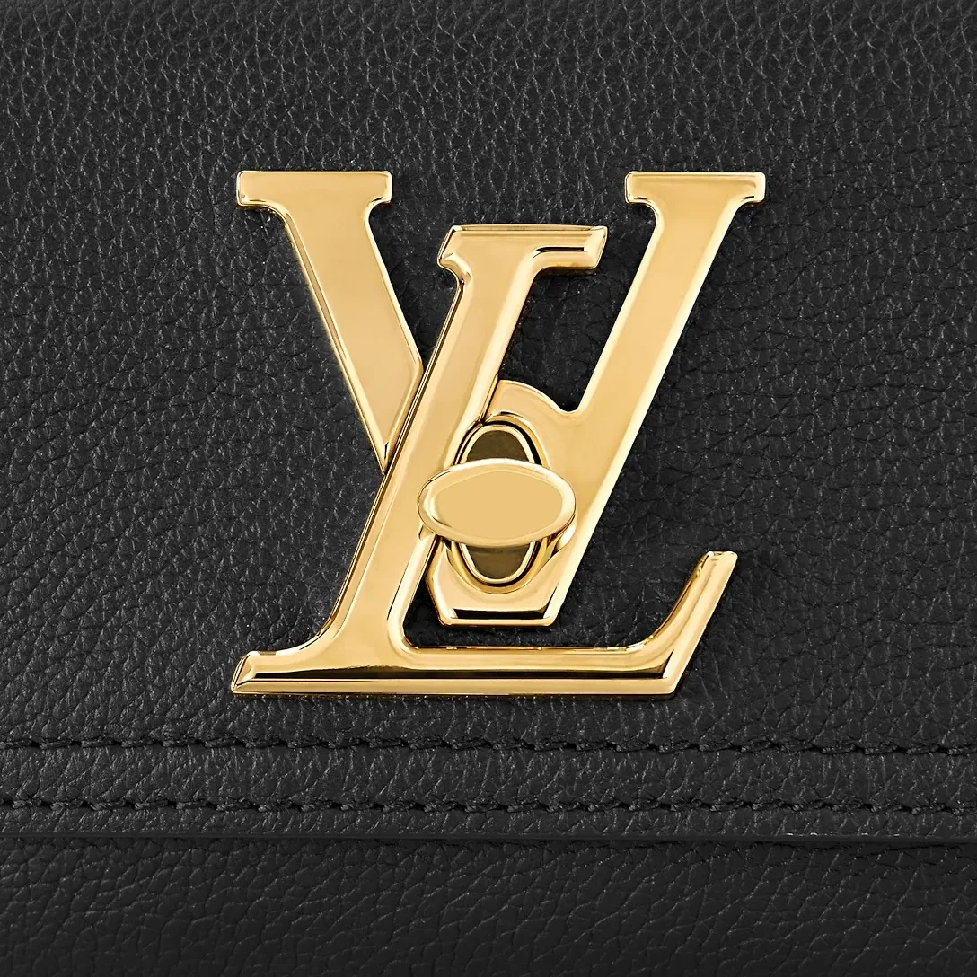 Louis Vuitton Lockme Bucket Black Bag - 9.1 Inches/