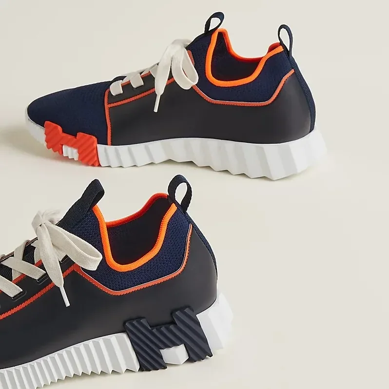 Hermes Depart Slip-On Sneakers Navy Blue/ Noir
